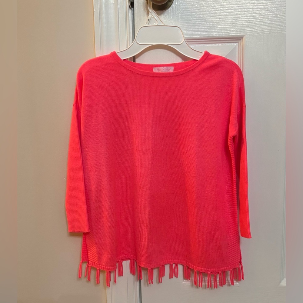 Girls Lilly Pulitzer Pink Sweater Size 6-7 years